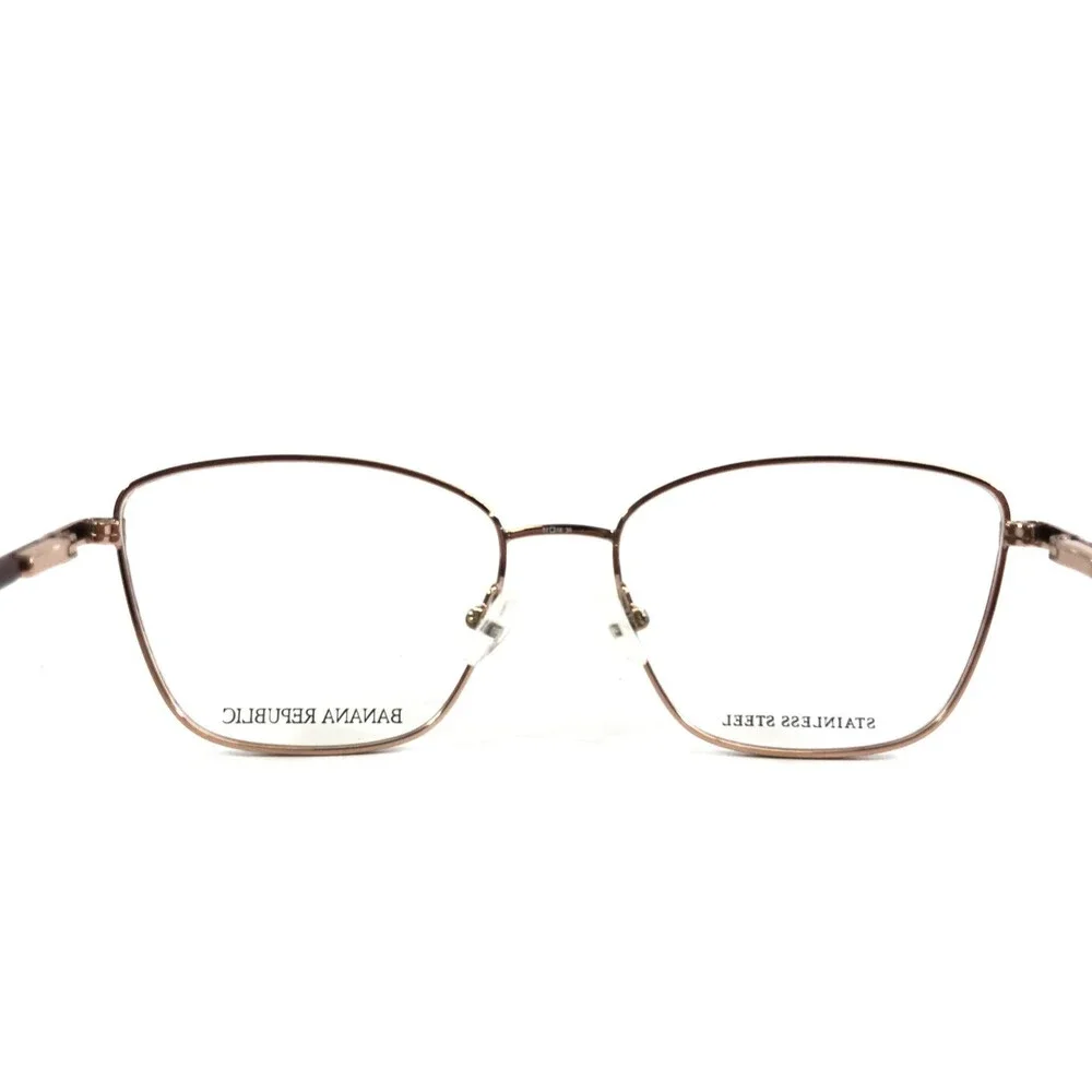 Banana Republic Eyeglasses Frame BR224 SK4 Brown Pink Cat Eye Wire Rim 52-16-140